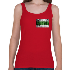 PRINTFASHION Zöld sáv minimál - Női atléta - Cseresznyepiros