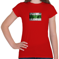 PRINTFASHION Zöld sáv minimál - Női póló - Piros