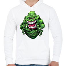 PRINTFASHION Zöld szellem - Férfi kapucnis pulóver - Fehér