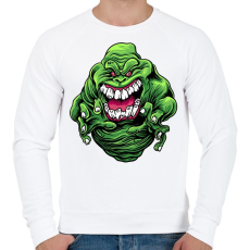 PRINTFASHION Zöld szellem - Férfi pulóver - Fehér