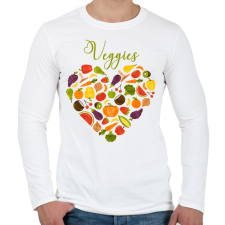 PRINTFASHION Zöldségek - Férfi hosszú ujjú póló - Fehér férfi póló