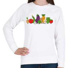 PRINTFASHION Zöldségek - Női pulóver - Fehér női pulóver, kardigán