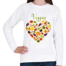 PRINTFASHION Zöldségek - Női pulóver - Fehér