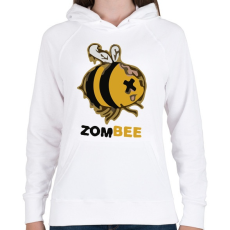 PRINTFASHION ZomBEE - Női kapucnis pulóver - Fehér