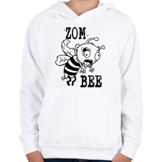 PRINTFASHION Zombeee - Gyerek kapucnis pulóver - Fehér