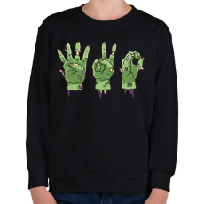 PRINTFASHION Zombi 420 - Gyerek pulóver - Fekete