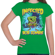 PRINTFASHION Zombi Bob - Női póló - Zöld
