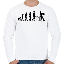 PRINTFASHION Zombi evolúció - Férfi pulóver - Fehér férfi pulóver, kardigán