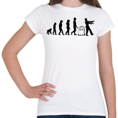PRINTFASHION Zombi evolúció - Női póló - Fehér