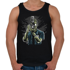 PRINTFASHION Zombi fotós - Férfi atléta - Fekete