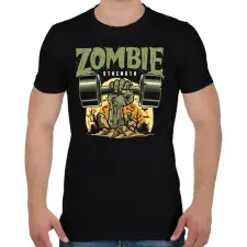 PRINTFASHION Zombi Gym - Férfi póló - Fekete férfi póló