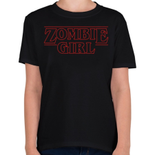 PRINTFASHION Zombi lány - Gyerek póló - Fekete gyerek póló