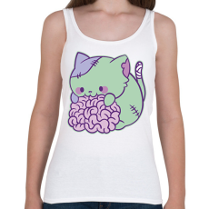 PRINTFASHION Zombi macska - Női atléta - Fehér