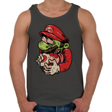 PRINTFASHION Zombi Mario - Férfi atléta - Sötétszürke