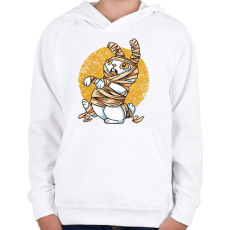 PRINTFASHION Zombi múmia nyúl - Gyerek kapucnis pulóver - Fehér