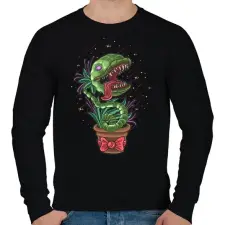 PRINTFASHION Zombi növény - Férfi pulóver - Fekete férfi pulóver, kardigán