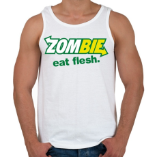 PRINTFASHION Zombi szendvics - Férfi atléta - Fehér