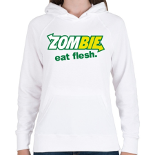 PRINTFASHION Zombi szendvics - Női kapucnis pulóver - Fehér női pulóver, kardigán