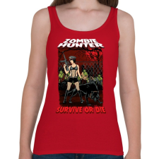 PRINTFASHION Zombi vadász - Női atléta - Cseresznyepiros női trikó