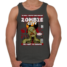 PRINTFASHION Zombi város - Férfi atléta - Sötétszürke atléta, trikó