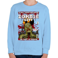 PRINTFASHION Zombi város - Gyerek pulóver - Világoskék gyerek pulóver, kardigán