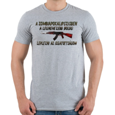 PRINTFASHION Zombiapokalipszis - Férfi póló - Sport szürke férfi póló