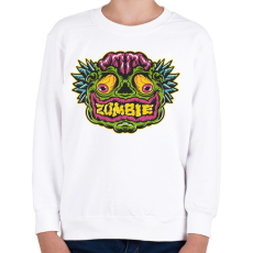 PRINTFASHION Zombie face - zombi arc graffiti - Gyerek pulóver - Fehér