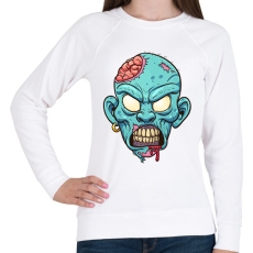 PRINTFASHION Zombie from the hood - Női pulóver - Fehér
