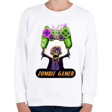 PRINTFASHION Zombie Gamer (Konzol) - Gyerek pulóver - Fehér gyerek pulóver, kardigán