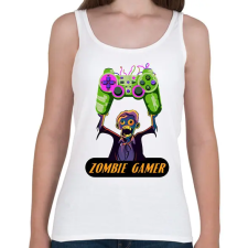 PRINTFASHION Zombie Gamer (Konzol) - Női atléta - Fehér női trikó