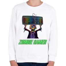 PRINTFASHION Zombie Gamer (PC) - Gyerek pulóver - Fehér