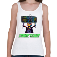 PRINTFASHION Zombie Gamer (PC) - Női atléta - Fehér női trikó
