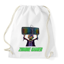 PRINTFASHION Zombie Gamer (PC) - Sportzsák, Tornazsák - Fehér tornazsák