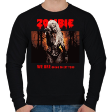 PRINTFASHION zombie girl - Férfi pulóver - Fekete férfi pulóver, kardigán