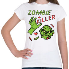 PRINTFASHION Zombie Killer - Női póló - Fehér