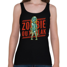 PRINTFASHION Zombie outbreak - Női atléta - Fekete