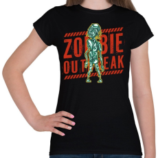 PRINTFASHION Zombie outbreak - Női póló - Fekete