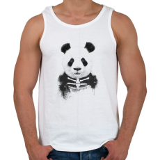 PRINTFASHION Zombie panda - Férfi atléta - Fehér
