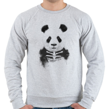 PRINTFASHION Zombie panda - Férfi pulóver - Sport szürke férfi pulóver, kardigán