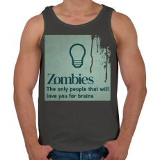 PRINTFASHION Zombies - Férfi atléta - Sötétszürke