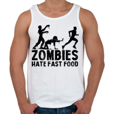 PRINTFASHION Zombies hate - Férfi atléta - Fehér atléta, trikó