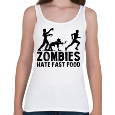 PRINTFASHION Zombies hate - Női atléta - Fehér női trikó