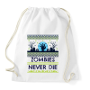 PRINTFASHION Zombies Never Die - Sportzsák, Tornazsák - Fehér