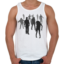 PRINTFASHION Zombik - Férfi atléta - Fehér atléta, trikó