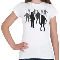 PRINTFASHION Zombik - Női póló - Fehér