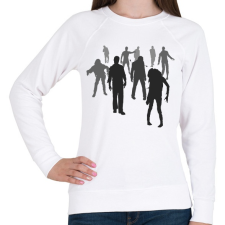 PRINTFASHION Zombik - Női pulóver - Fehér női pulóver, kardigán