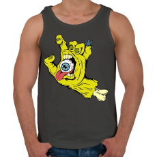 PRINTFASHION Zombikéz - Férfi atléta - Sötétszürke