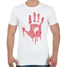 PRINTFASHION Zombikéz - Férfi póló - Fehér