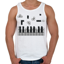 PRINTFASHION Zongora - Férfi atléta - Fehér atléta, trikó