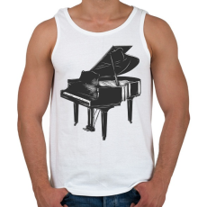 PRINTFASHION Zongora - Férfi atléta - Fehér